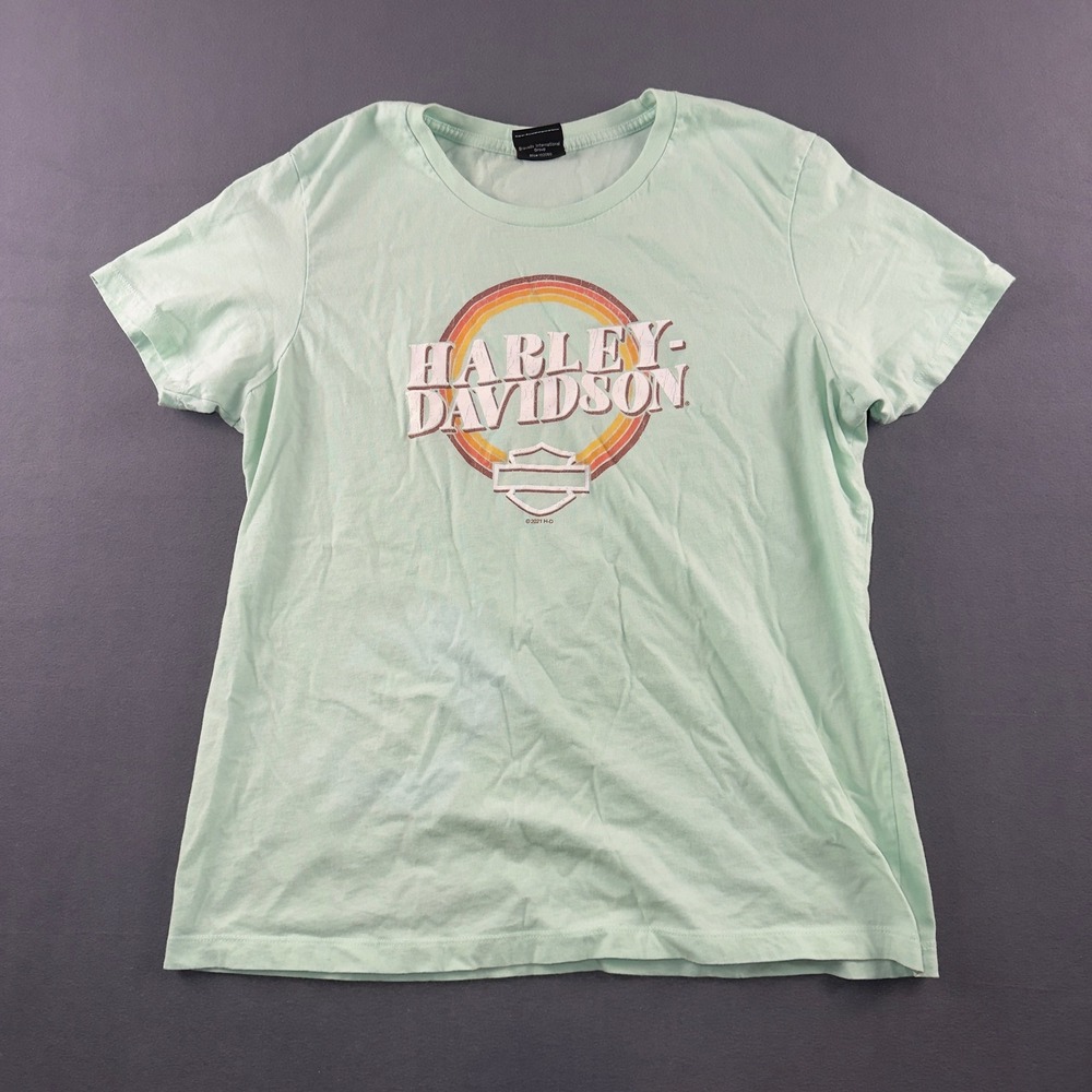 Harley-Davidson Berts Barracuda Florida Graphic T-Shirt Mint Green XL 2021